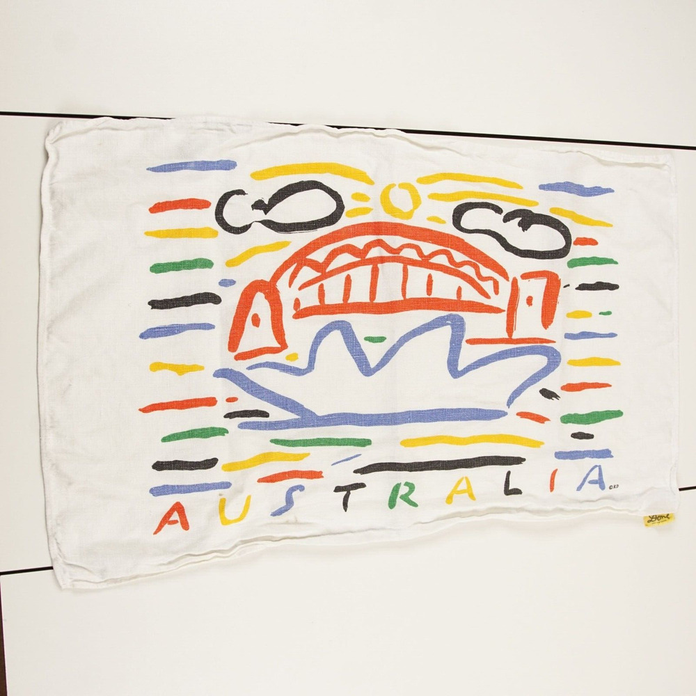 Ken Done Australia Linen Tea Towel Art Print 17 x 27"